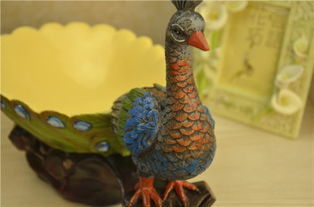 孔雀大号果盘 东南亚风情家居装饰的艺术之选